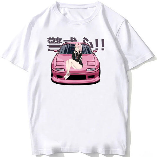 New Summer Men Short Sleeve JDM Mazd Mx 5 Miata Stance Anime Legend T-Shirt Hip Hop Boy Casual White Tees Japan Girl Car Tops